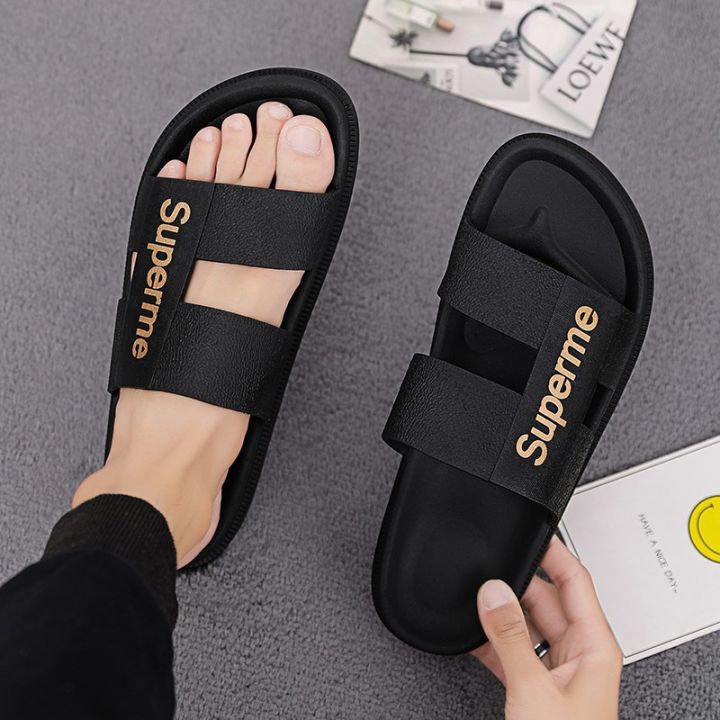 MIAO-JI 2024 [Ready Stock] Selipar Men's Sandals Size 39-44 EVA Trend Slipper Man Outoor walking Sandal flip flop fashion Slippers men casual slippers sports sandals beach shoes Super-me
