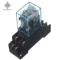 【Footprint】 Power Relay LY2NJ Socket Base 220V AC Coil Miniature Relay DPDT 8 Pins 10A 240VAC LY2 HH62P LY2 JQX-13F With PTF08A. 