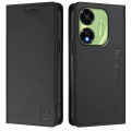 lthmy for itel P55 5G cover leather wallet flip cover with card holder kickstand magnetic closure phone case. 