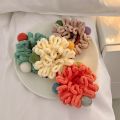 REEBO Wide Cute Simple Female Intestine Bands Headwear For Girls Gift Plush Ball Towel Mop Scrunchies Korean Style Rope Ponytail Holder Women Hair Ring.