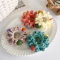 REEBO Wide Cute Simple Female Intestine Bands Headwear For Girls Gift Plush Ball Towel Mop Scrunchies Korean Style Rope Ponytail Holder Women Hair Ring.