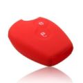 2 buttons SUPERIOR Silicone car key case cover for Renault Clio Dacia Logan Sandero Megane Modus Espace Kangoo Red - Red. 