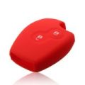 2 buttons SUPERIOR Silicone car key case cover for Renault Clio Dacia Logan Sandero Megane Modus Espace Kangoo Red - Red. 