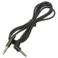 3.5mm Male Highquality to Male Jack 4 Pole Car AUX Audio Cord Connect Cable Record Headphone Black - Black. 