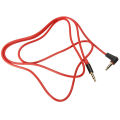 3.5mm Male Highquality to Male Jack 4 Pole Car AUX Audio Cord Connect Cable Record Headphone (Red) - Red. 