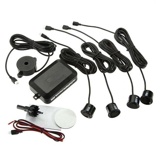 4 Parking Highquality Sensors Car Reverse Backup Rear System Kit Sound ...