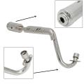FOR CRF50 Highquality PIT BIKE FULL CHROME EXHAUST PIPE SYSTEM MUFFLER 50cc 110cc 125cc PITBIKE -. 