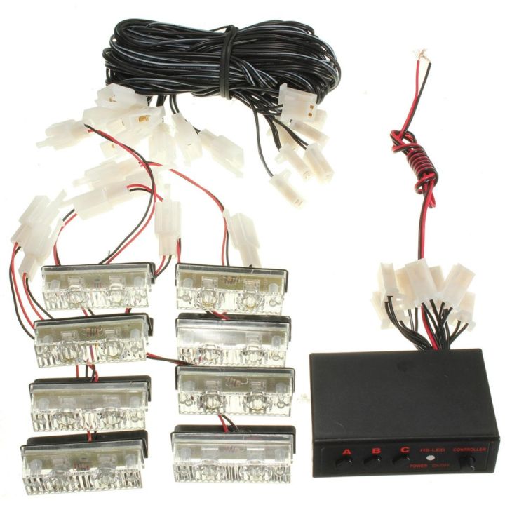 LED Flashing Emergency Warning Light Grill Strobe Recovery BREAKDOWN ...