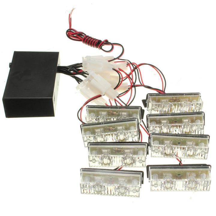LED Flashing Emergency Warning Light Grill Strobe Recovery BREAKDOWN ...