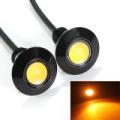 New 2x 3W LED Eagle Eye Yellow Light Daytime Running Car DRL Tail Backup Motor. 