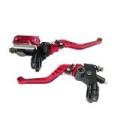 universal motorcycle 7/8 brake master cylinder clutch lever Red.