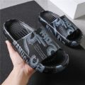 Ready Stock sliper lelaki selipar getah murah budak Sandal dan Selipar Rumah Guochao Wuzi Lelaki Musim Panas Pakaian Luar Bawah Tebal. 
