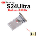 1Pcs For Samsung Galaxy S24 Ultra Plus S24+ Single Sim Tray / Dual SIM Card Slot Holder Replacement Parts. 