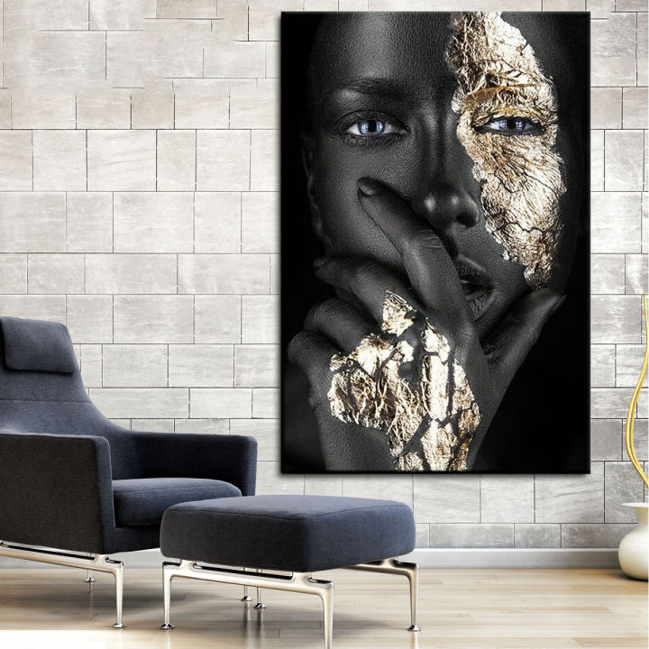 CM-40x60%20Frameless%20Wall%20Decoration%20Black%20Gold%20Woman%20Canvas%20African%20Art%20Best%20Selling%20Oil%20Painting%20Print%20Pictures%20-%20Image%204