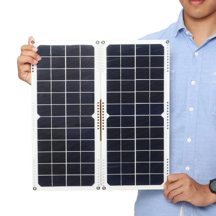 40W 12V New Foldable 2 in 1 Mono Solar Power Charging Panel Dual ...
