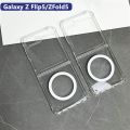 For Samsung Galaxy Z Flip 6 5 Case Magsafe Wireless Charging Adsorb Cover Transparent Clear TPU+PC Shockproof for Samsung Galaxy Z Flip6 Flip5 Back Cover Phone cases. 