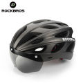 ROCKBROS Cycling Larger MTB Helmet for Men and Women Breathable and Safe Motor Riding Bicycle Helmet with Goggles Fit 58-65cm. 