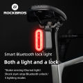 ROCKBROS Bicycle Rear Light Smart Bluetooth 5 lighting Modes Lock Light Waterproof TYPE-C Rechargeable Brake Sensing Tail Light Bike Accessories. 