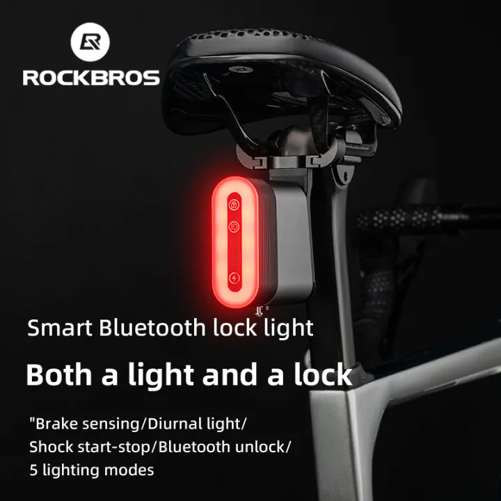 ROCKBROS%20Bicycle%20Rear%20Light%20Smart%20Bluetooth%205%20lighting%20Modes%20Lock%20Light%20Waterproof%20TYPE-C%20Rechargeable%20Brake%20Sensing%20Tail%20Light%20Bike%20Accessories%20-%20Image%204
