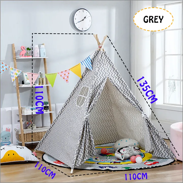 Teepee%20Tent%20Portable%20Kids%20Children%20Playhouse%20Sleeping%20Backdrop%20Camping%20-%20Image%205