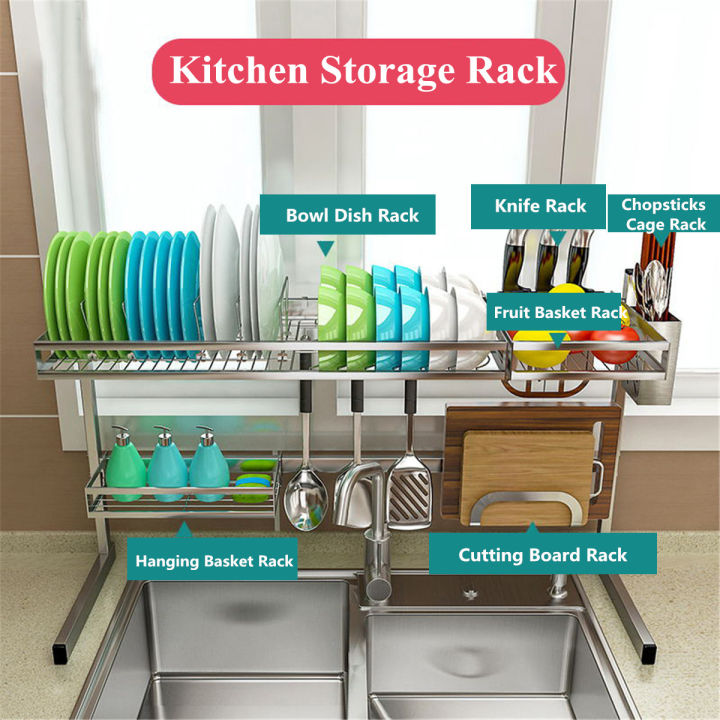 Stainless Steel HOT SELL Kitchen Shelf Rack Drying Drain Storage Bowl ...