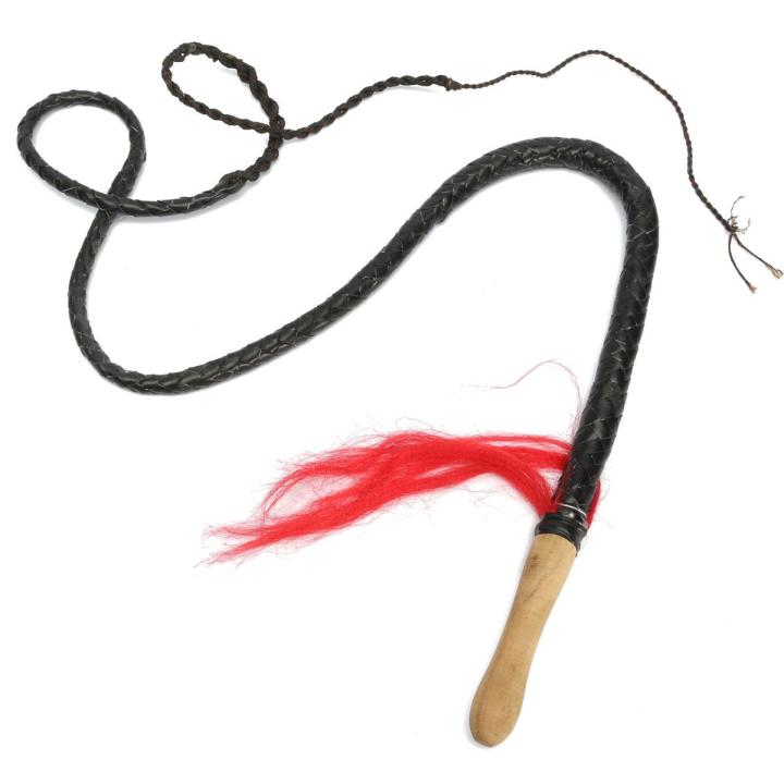 8Ft%20Cowhide%20Braided%20Leather%20Stockwhip%20Stock%20Whip%20Bullwhip%20Bull%20Whip%20Wood%20Handle%20-%20-%20Image%202