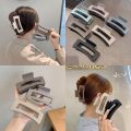 Frosted Morandi color square ladies Korean fashion simple all match going out shark clip hair accessories. 