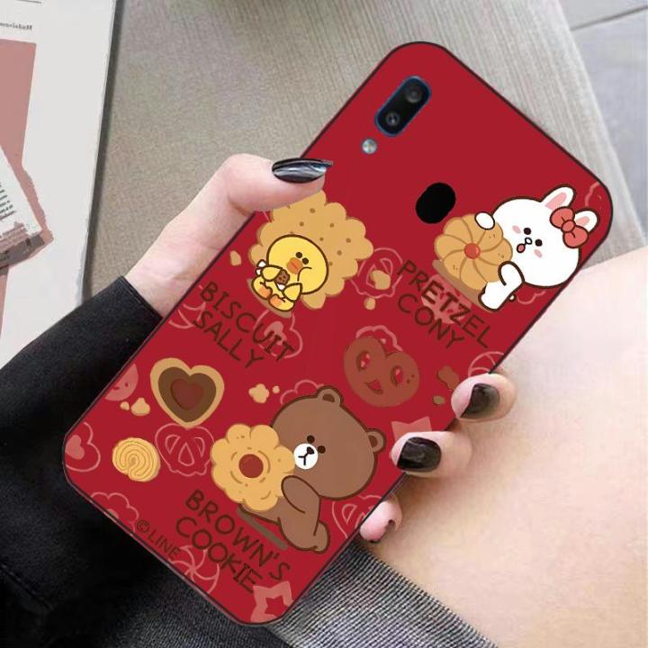 For%20Samsung%20Galaxy%20A20%20Back%20Cover%20Case%20Fashion%20Brown%20Bear%20Soft%20Silicone%20Shockproof%20Camera%20Lens%20Protector%20Phone%20Cases%20-%20Image%203
