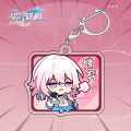 Honkai: Star Rail Game Merch Cute Emoji Acrylic Keychain Double Sided March 7th Dan Heng Bailu Collectbles. 