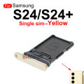 1Pcs For Samsung Galaxy S24 Ultra Plus S24+ Single Sim Tray / Dual SIM Card Slot Holder Replacement Parts. 
