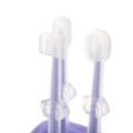 Baby 3 In 1 Silicone Infant Toddler Oral Care Deciduous Tooth Brush Tongue Coating Cleaning Toothbrush Set Food Grade. 