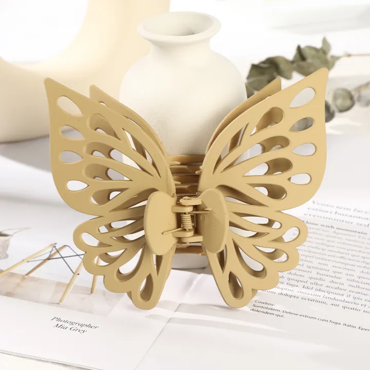 Korean%20Hollow%20Double%20Layer%20Butterfly%20Claw%20Simple%20Clip%20Ponytail%20Holder%20Fashion%20Hair%20Accessories%20for%20Woman%20-%20Image%206