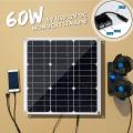 60W 18V Mono Solar Panel Dual 12V/5V  Universal Serial Bus Monocrystaline Flexible Solar Charger For Car RV Boat Batter Charger -. 