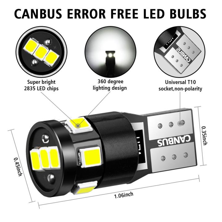 AUDEW%2010%20pack%20T10%20LED%20light%20bulbs%202835smd%209led%20decoding%20vehicle%20width%20lamp,Side%20Marker%20Lights,Decorative%20Light,%209,240%20lumens,%2012V,%202.7W,%204882K,%20IP65,%2050,000%20Hours%20Life%20-%20-%20Image%203