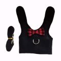 Pet Adjustable harness cloth-pet collar leash rabbit. 