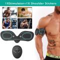 Arm Muscle HOT SELL New Stimulator EMS Training Electrical Body Shape Trainer ABS Set Black - Abdominal paste controller. 