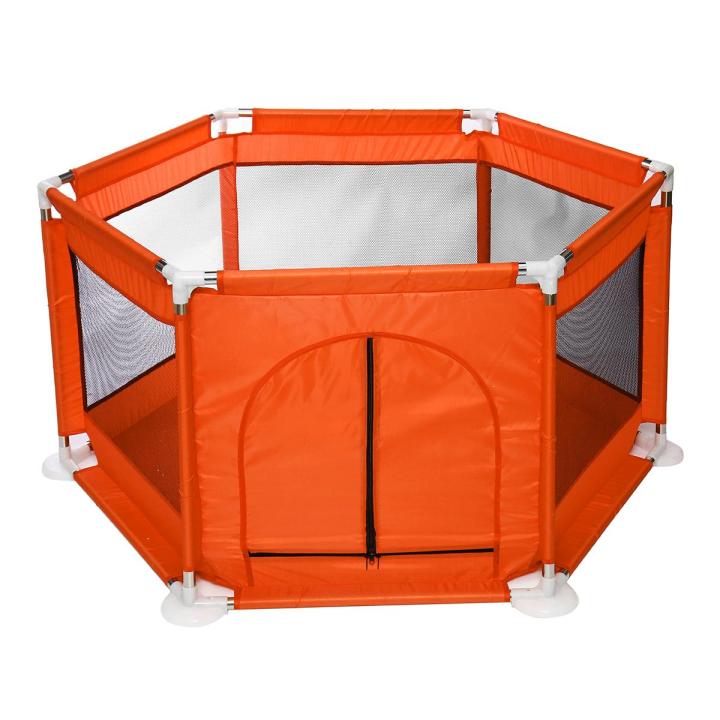6%20Side%20Children%20Baby%20Kids%20Playpen%20Play%20Pens%20Room%20Divider%20Heavy%20Duty%20Foldable%20-%20Orange%20-%20Image%204