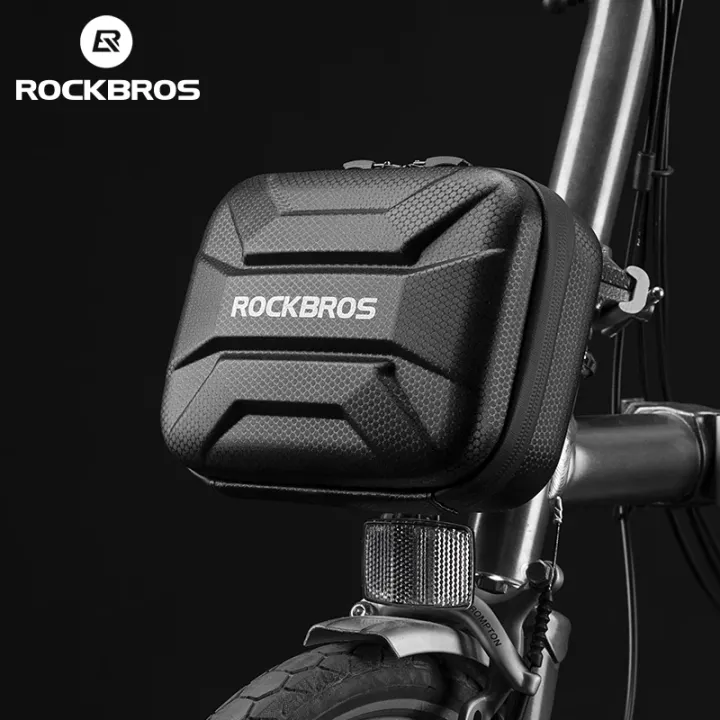 ROCKBROS Bicycle Front Bag Waterproof Hard Shell Bike Bag Reflective Storage Case MTB Road Cycling Bag