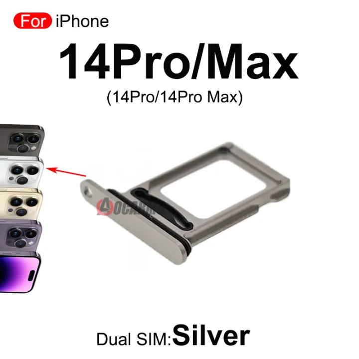 Single%20/%20Dual%20Sim%20Card%20For%20iPhone%2014%20Pro%2014Pro%20Max%20SIM%20Tray%20Slot%20Holder%20Space%20Black%20/Silver/%20Deep%20Purple%20/Gold%20Replacement%20Parts%20-%20Image%207