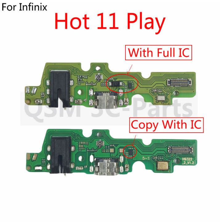 For Infinix Hot 11 Play USB Charging Board Dock Charger Port Plug Headphone Audio Jack Microphone MIC Flex Cable