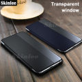 Phone Case for Galaxy A16 Back Cover Window View Leather Smart Transparent Flip Cover for Samsung Galaxy A16 Cover Cases.