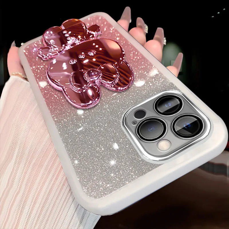 YUXING Cover per Realme 12 Pro Plus/Pro+ 5G / Realme 12 Pro 5G Case Custodia Glitter Donne Ragazze Bling Brilla Brillante Trasparente TPU Antiurto Bumper Back Cover - (Purple