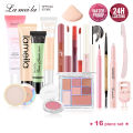Lameila Professional Makeup Set 16 Piece BB Cream Eyeliner Pencil Eyebrow Pencil Mascara Eye Shadow Lipstick Set Powder Concealer Pre Makeup Lotion Cream Makeup Tool Set. 