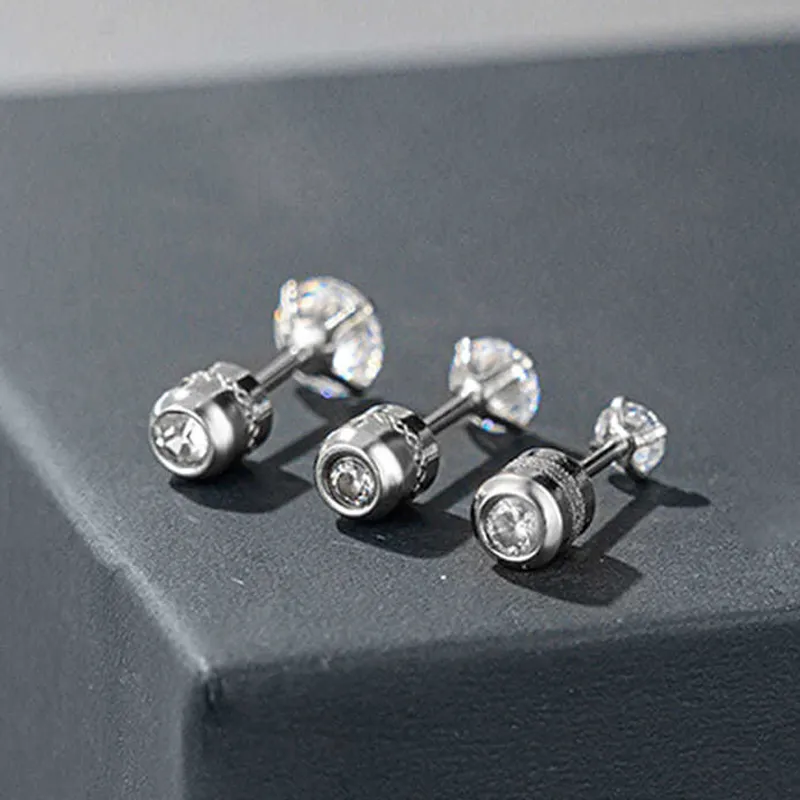 Unisilver Earring Studs For Men Miga Plaza】1Pair Titanium