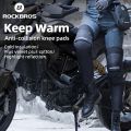 ROCKBROS Motorcycle Knee Pads Warm Men's women's Autumn And Winter Anti-Fall Wind-Proof Cycling Knee Pads Knight Protective Gear. 
