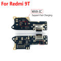For Xiaomi Redmi 9T USB Charging Port Mic Microphone Dock Connector Board with IC Fast Charging Flex Cable Replacement Parts. 