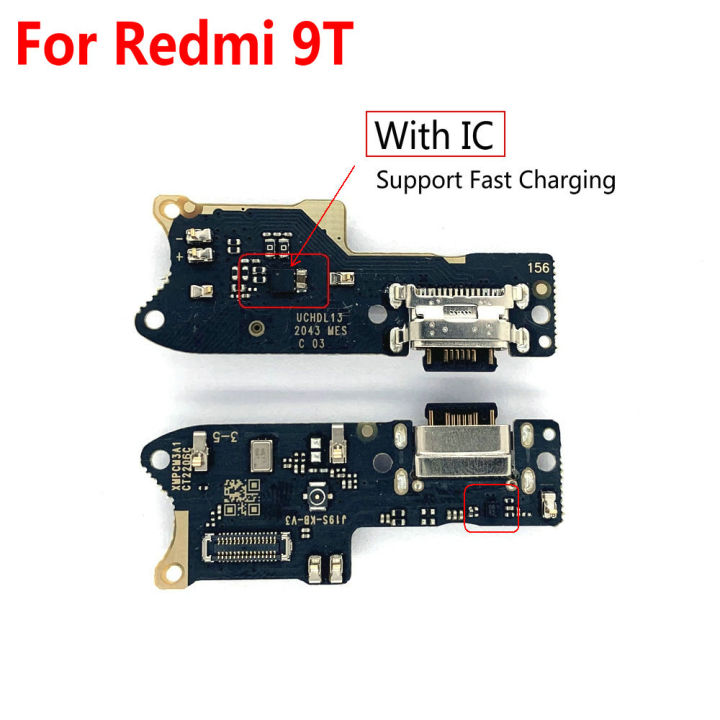 For Xiaomi Redmi 9T USB Charging Port Mic Microphone Dock Connector Board with IC Fast Charging Flex Cable Replacement Parts