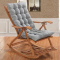 50INCH Deck Chair Cushion Garden Bench High Back Chaise Lounger Rocking Pad-Grey. 