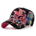 Women Baseball Cap Butterflies Flower Embroidery Caps Girl Suns Hats Summer Casual Snapback Cap. 