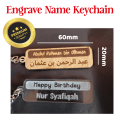Acrylic Name Custom Keychain Engrave (Jawi,Tamil,China,Melayu,English) NO MIN QTY (1). 